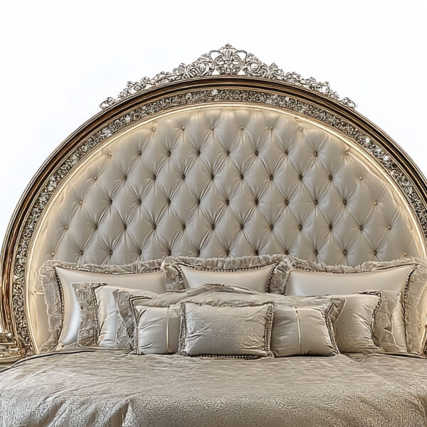 1 This Luxury Villa Round Bed carved solid wood bed – Hand Carved Custom Bedroom Furniture