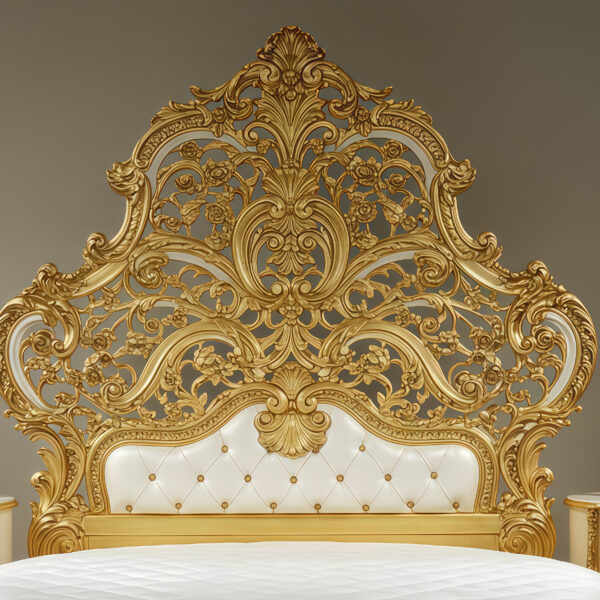 1 This classic round Bed carved solid wood bed – Hand Carved Custom Bedroom Furniture