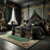 This King Size Bed  Bed carved solid wood bed – Hand Carved Custom Bedroom Furniture