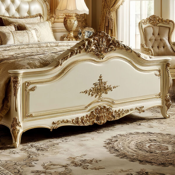 This Villa Bed carved solid wood bed – Hand Carved Custom Bedroom Furniture