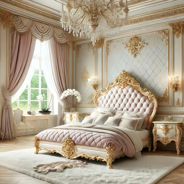 This Luxury Bed  solid wood bed – Hand Carved Custom Bedroom Furniture