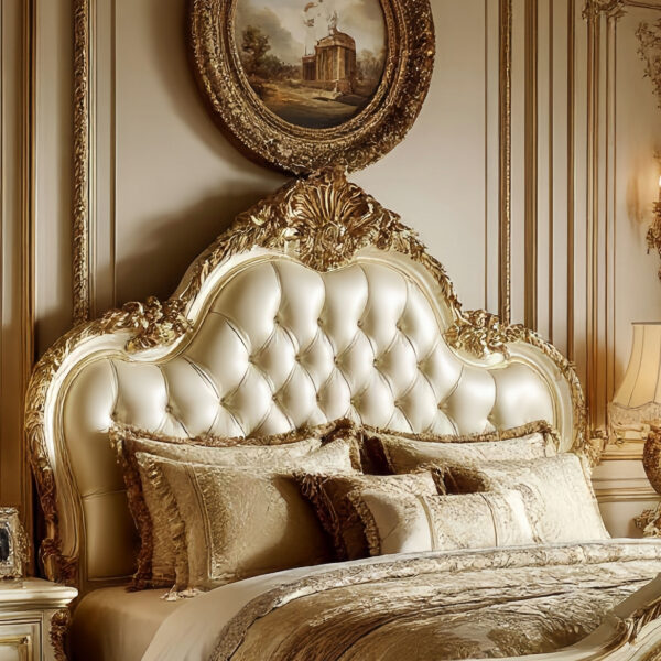 This Villa Bed carved solid wood bed – Hand Carved Custom Bedroom Furniture