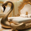 3 This Luxury Swan Bed carved solid wood bed – Hand Carved Custom Bedroom Furniture