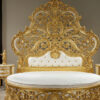 4 This classic round Bed carved solid wood bed – Hand Carved Custom Bedroom Furniture
