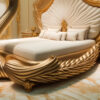 4 This Luxury Swan Bed carved solid wood bed – Hand Carved Custom Bedroom Furniture