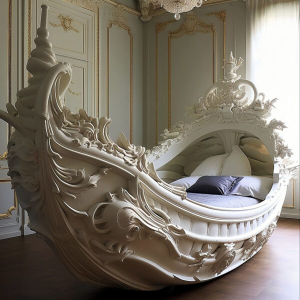 Kids' Pirate Ship Bed carved solid wood bed – Hand Carved Custom Bedroom Furniture