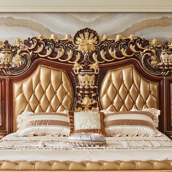 This French Luxury  solid wood bed – Hand Carved Custom Bedroom Furniture (Copy)
