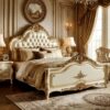This Villa Bed carved solid wood bed – Hand Carved Custom Bedroom Furniture