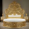 d441e20844a01df9aa924b8575a62983 This classic round Bed carved solid wood bed – Hand Carved Custom Bedroom Furniture