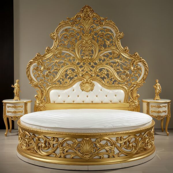 d441e20844a01df9aa924b8575a62983 This classic round Bed carved solid wood bed – Hand Carved Custom Bedroom Furniture