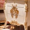 Exquisite Pink Butterfly Wing Bed – Hand-Carved Gilded Rococo Masterpiece